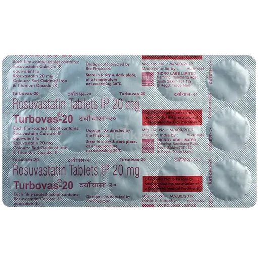 turbovas 20mg tablet 15's